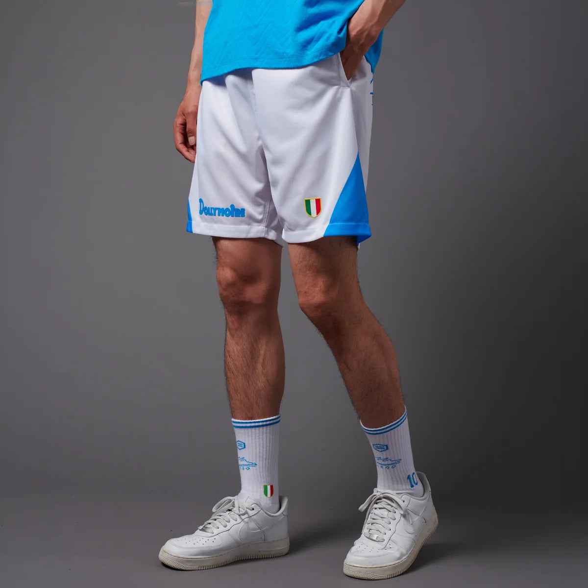 Dolly Noire pantaloncino da uomo Maradona Easy Shorts PA1369-QV-02 bianco