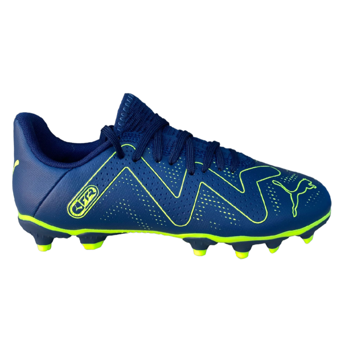 Puma Future Play 107388-03 Ragazzo Blu Persia-Verde - Scarpe Calcio Junior FG/AG