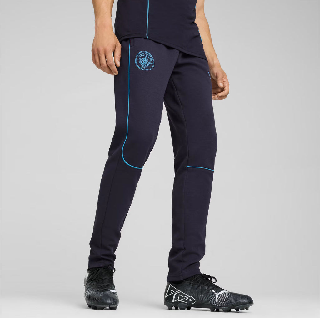 Puma Pantaloni Tuta Casual Pants MCFC Manchester City 2024/2025 Blue Navy - OnSide Football