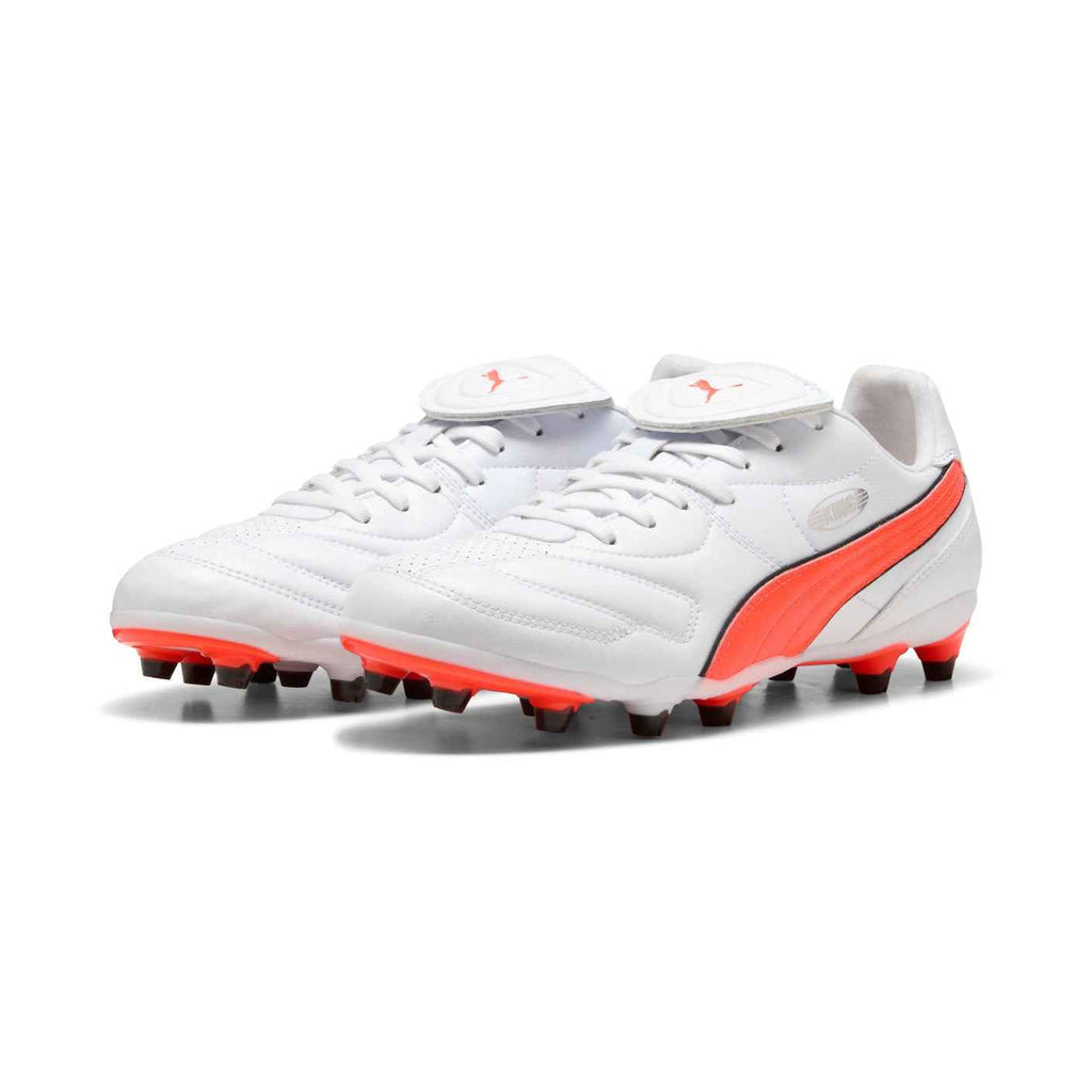 Scarpe Calcio Puma King Liga Bianca e Arancione FG/AG