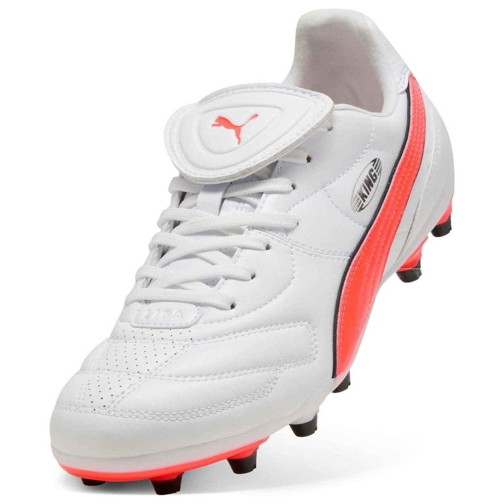 Scarpe Calcio Puma King Liga Bianca e Arancione FG/AG