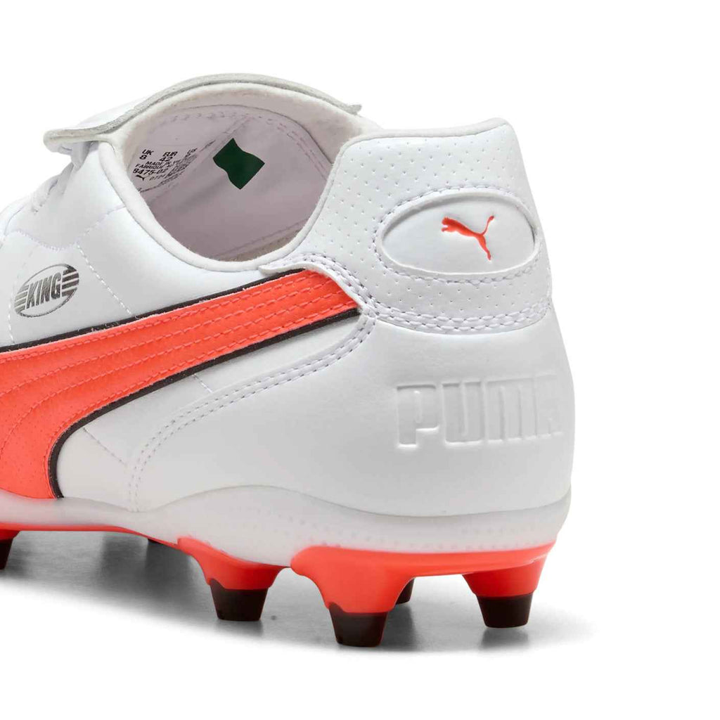 Scarpe Calcio Puma King Liga Bianca e Arancione FG/AG