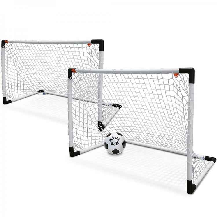 Hb Sport Set 2 Porte Da Calcio Bambini Porta Con Rete Pallone Mini Ball Incluso