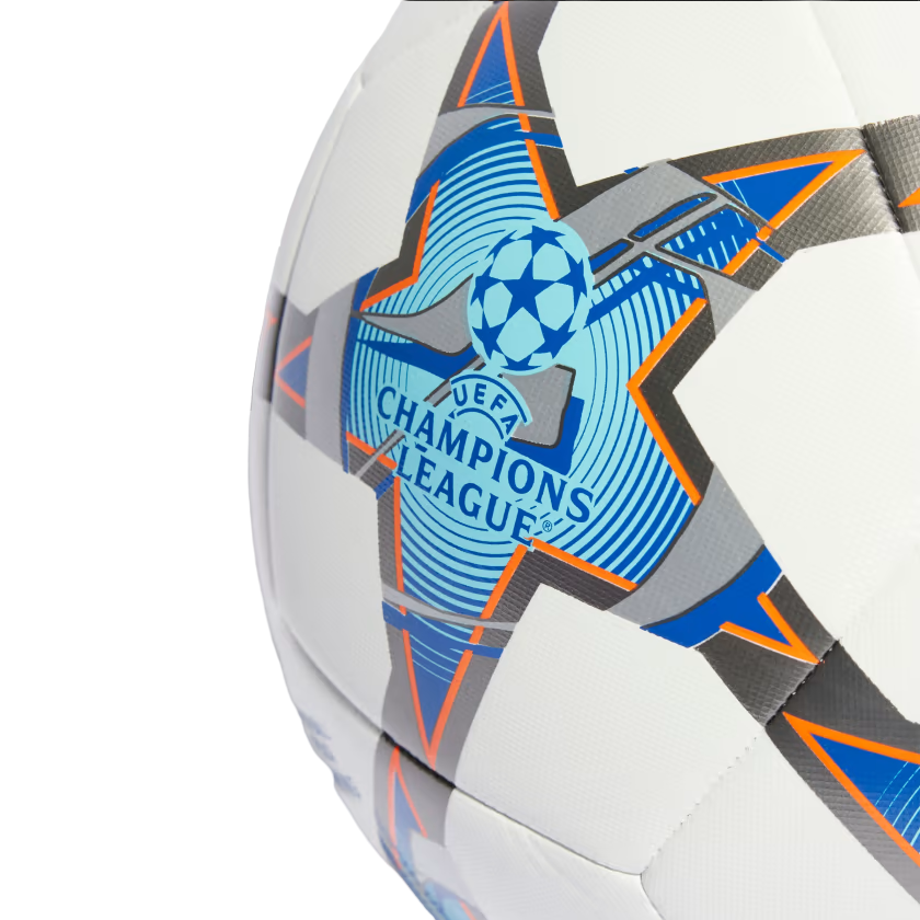 Adidas pallone da calcio UCL Training con grafica UEFA Champions League IA0952 bianco-argento-azzurro misura 5 - OnSide Football