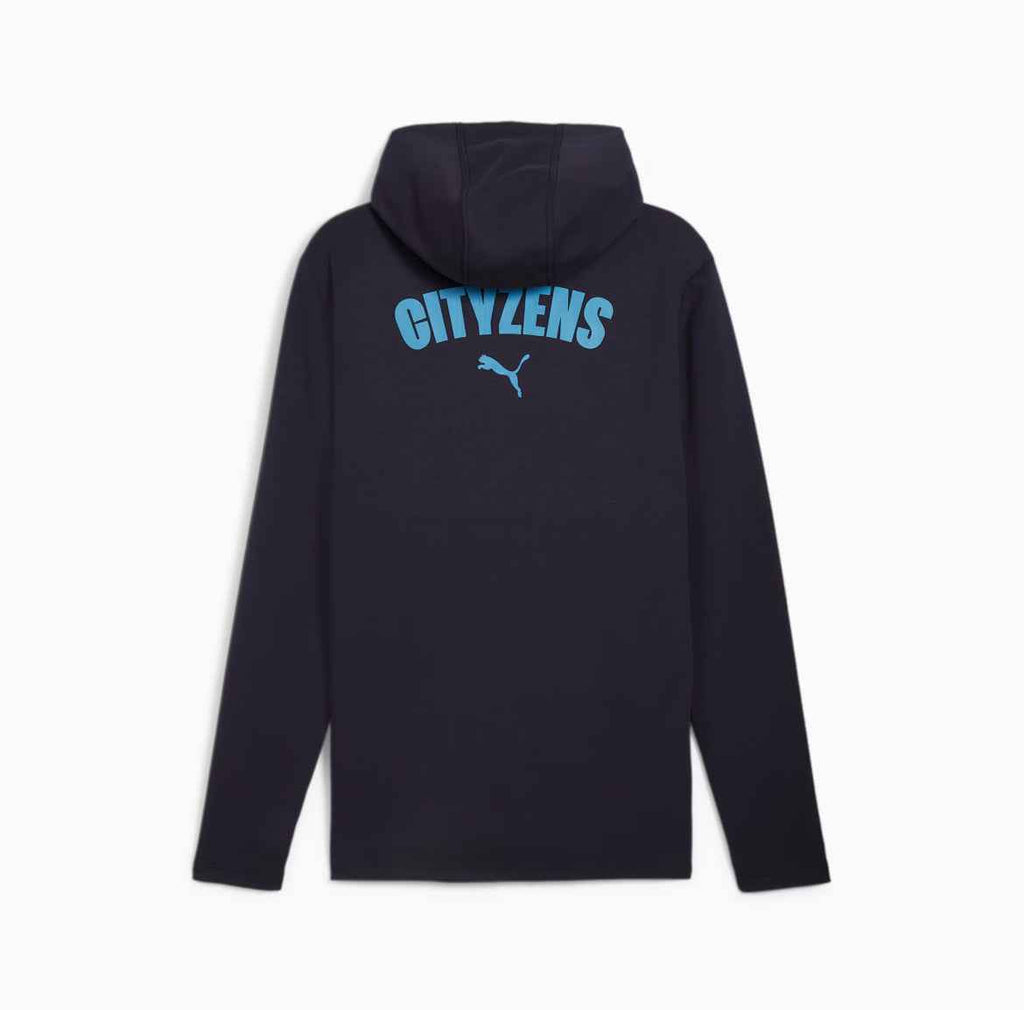 Puma Giacca Tuta Casual Hoodie MCFC Manchester City 2024/2025 Blu Navy