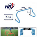 Set 5 Ostacoli Sport Allenamento Calcio Velocità Agilità Coordinazione Blu 23Cm