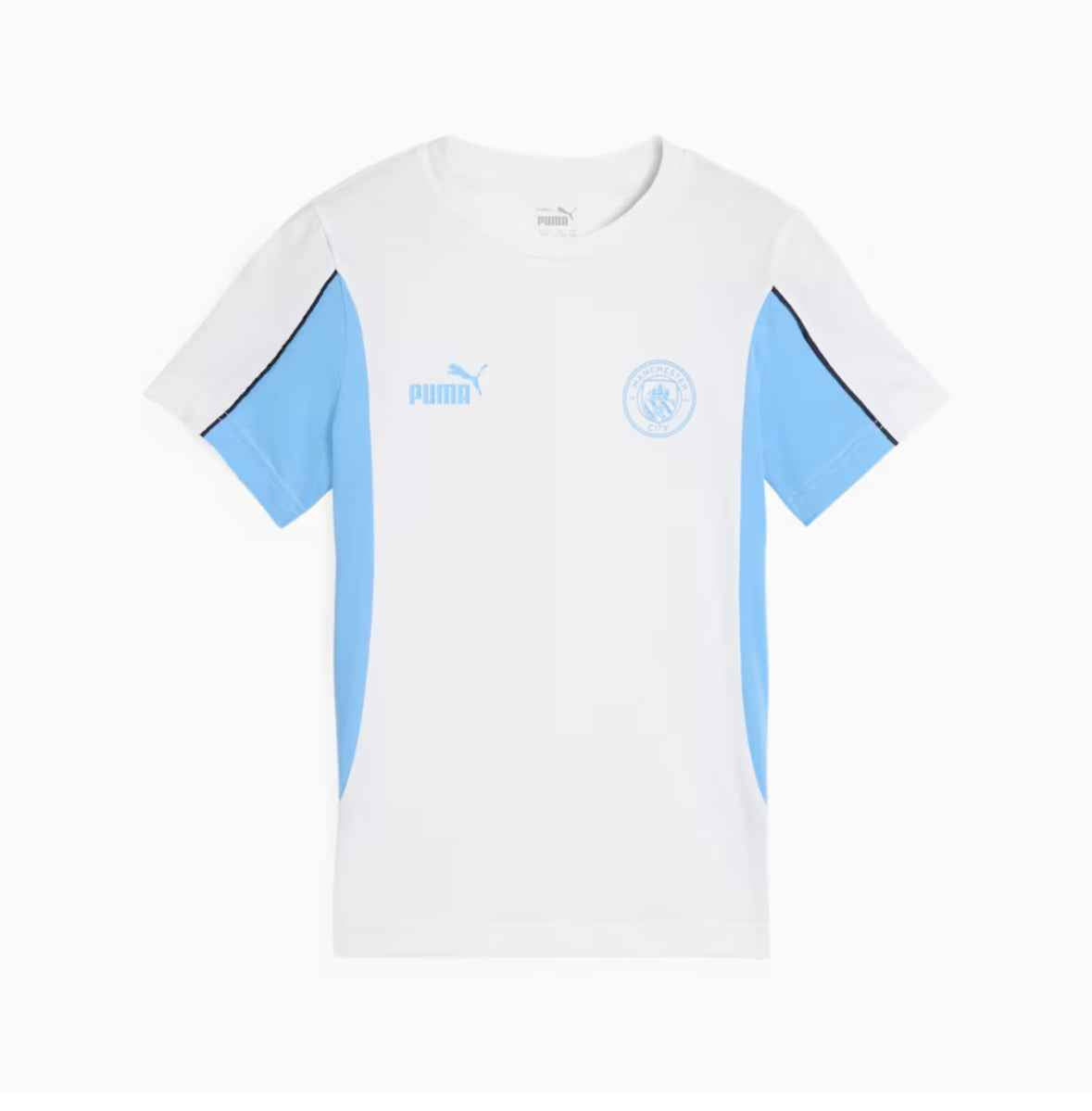Puma Tee Maglietta MCFC FtblARCHIVE Manchester City Bianca Azzurra 2024/2025