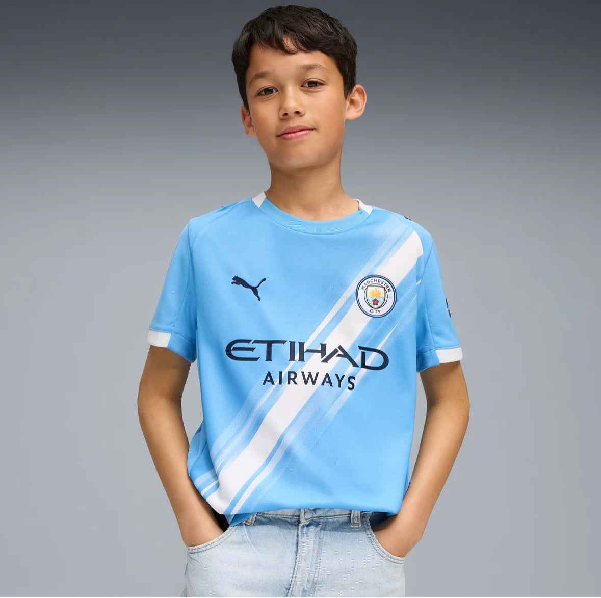 Maglia Puma Calcio MCFC Home Junior Ragazzo Manchester City 2025/2026 - OnSide Football