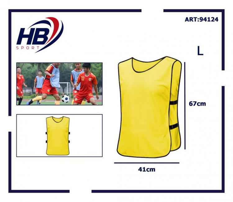 CASACCA SPORTIVA CALCIO PETTORINA CALCETTO FRATINO ALLENAMENTO SPORT GIALLO TG.L