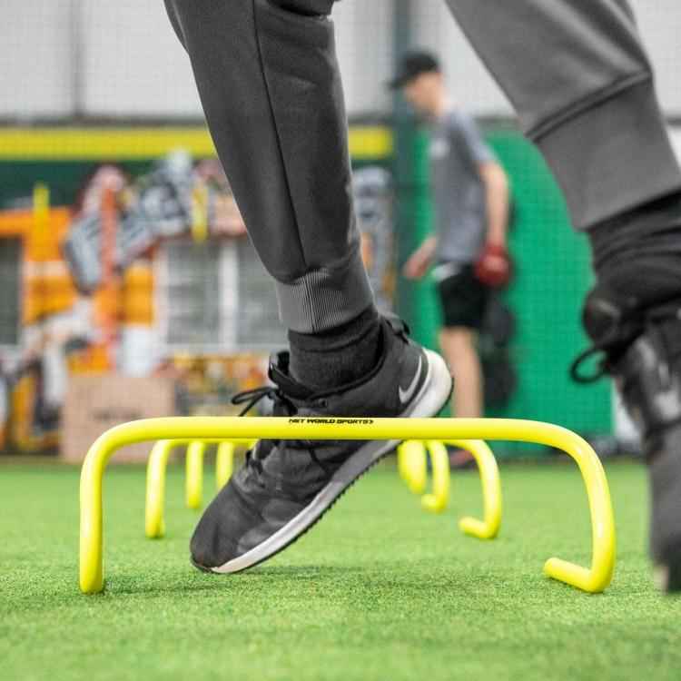 Set 5 Ostacoli Sport Allenamento Calcio Velocità Agilità Football Giallo 23Cm