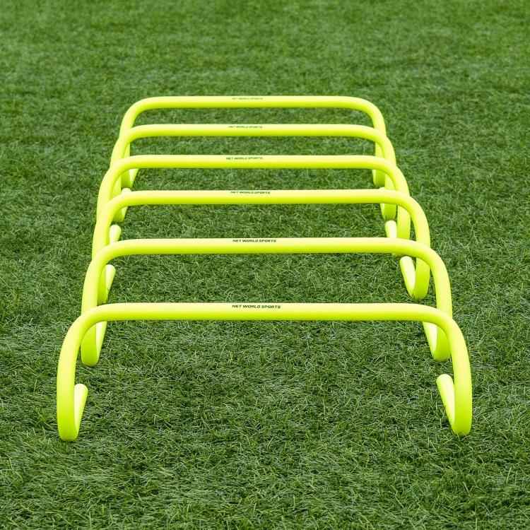 Set 5 Ostacoli Sport Allenamento Calcio Velocità Agilità Coordinazione Blu 23Cm