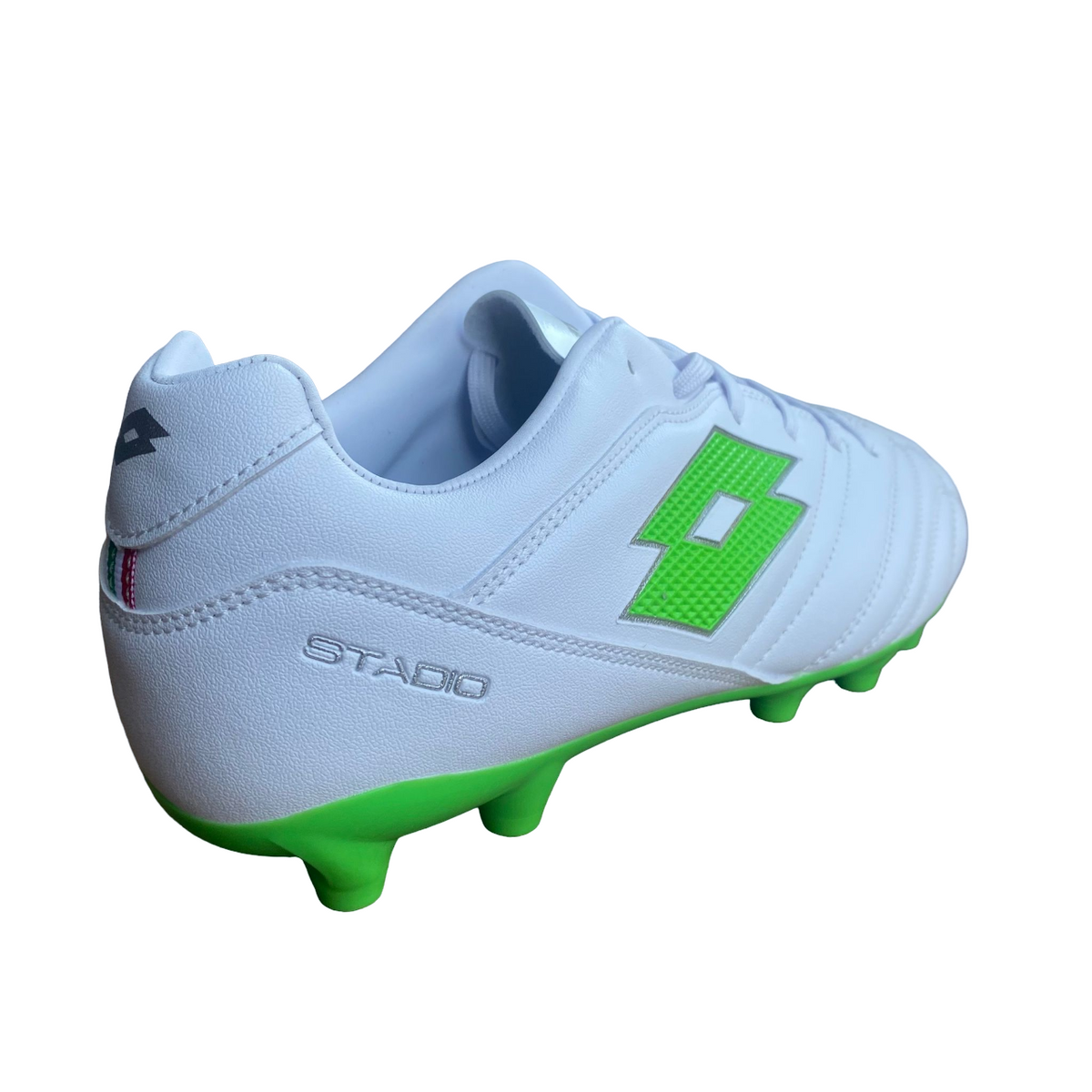 Lotto scarpa da calcio da ragazzo Stadio 705 FG 219547 1NJ bianco-verde - OnSide Football
