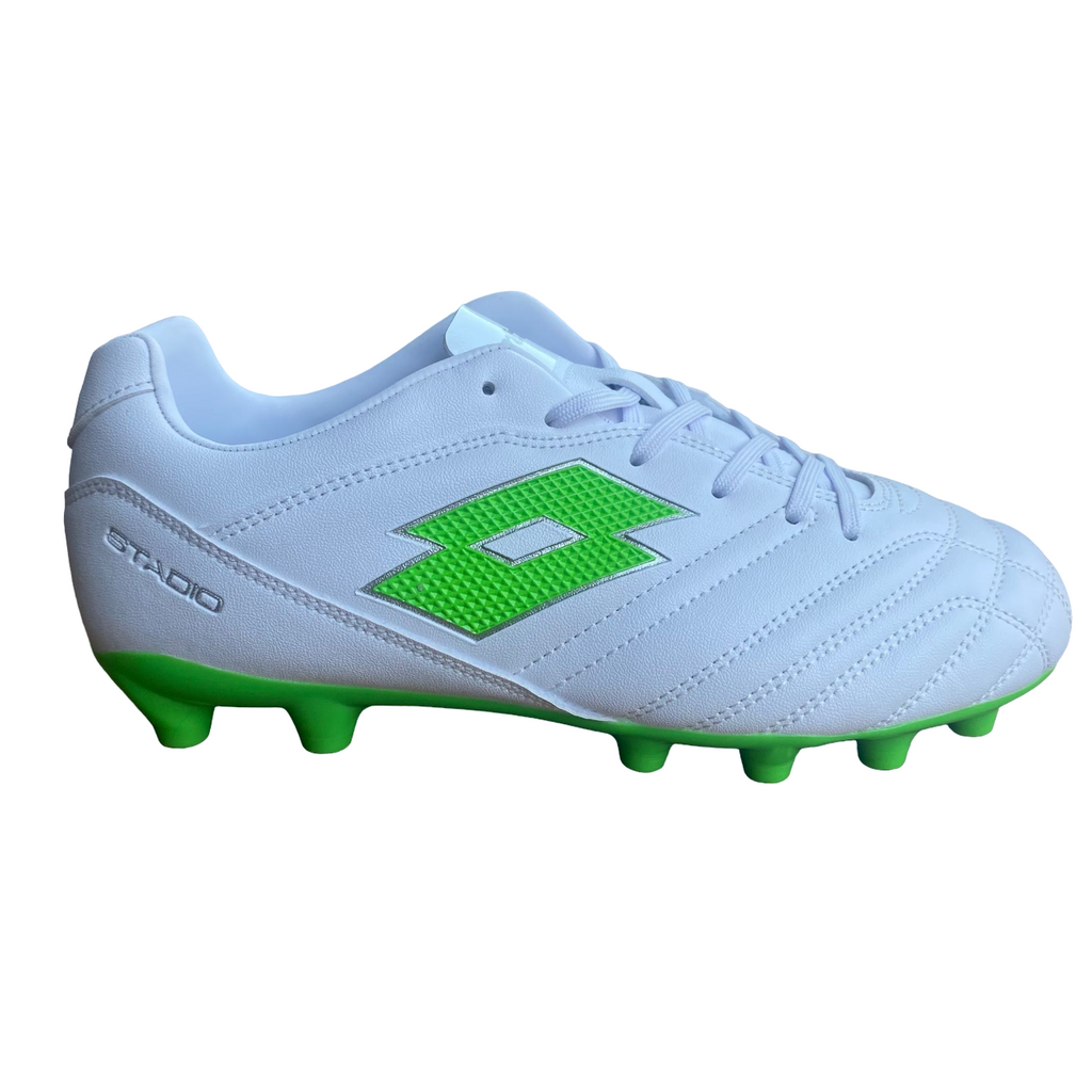 Lotto scarpa da calcio da ragazzo Stadio 705 FG 219547 1NJ bianco-verde - OnSide Football