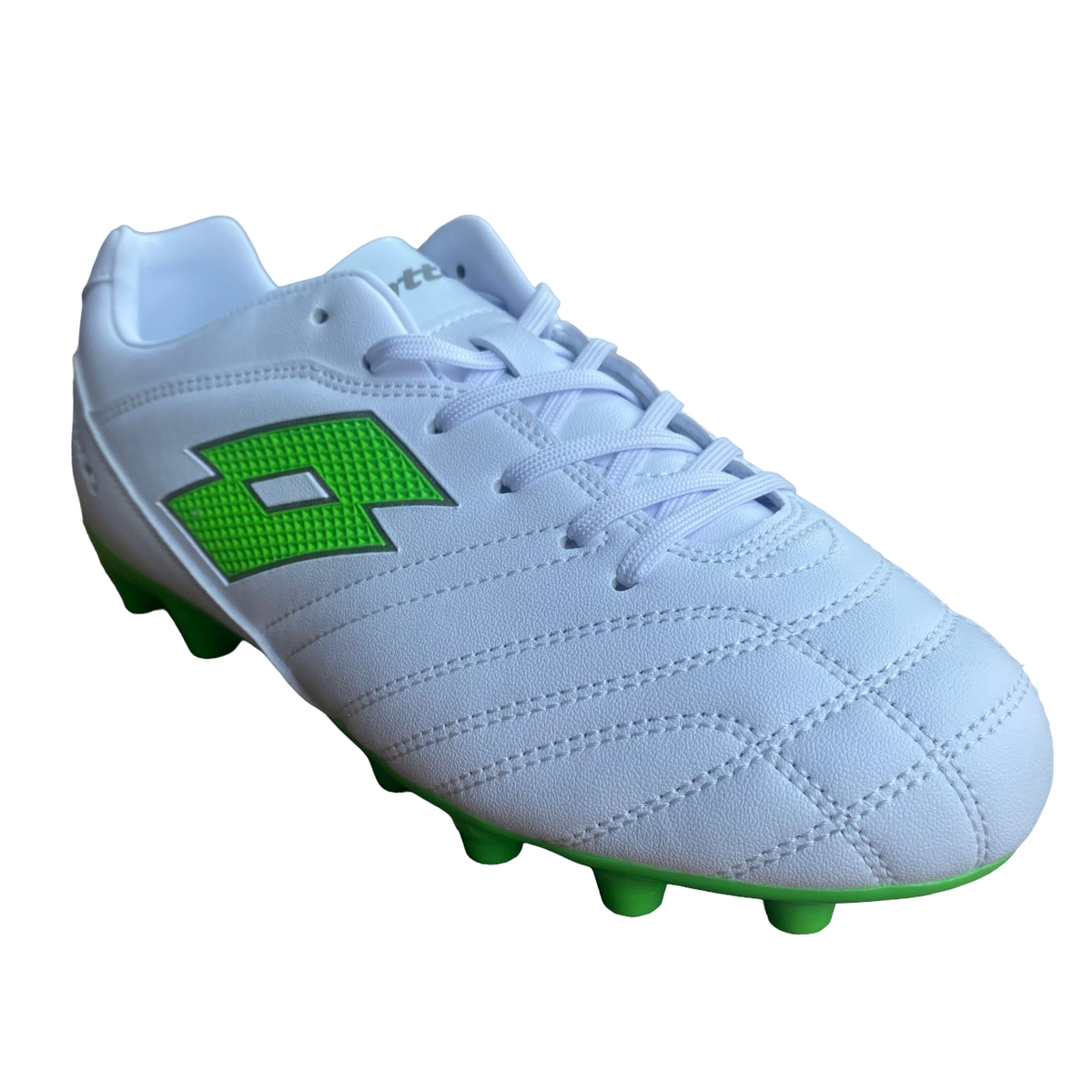 Lotto scarpa da calcio da ragazzo Stadio 705 FG 219547 1NJ bianco-verde - OnSide Football