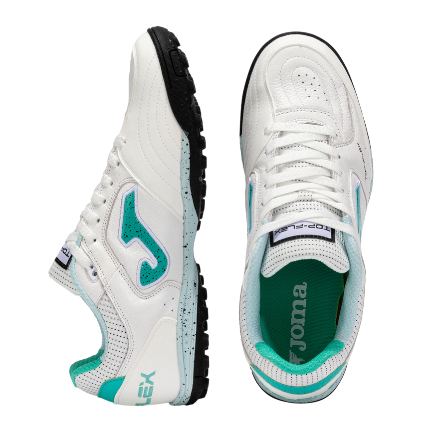 Joma – Scarpe Calcio Top Flex 25 Turf Bianco Turchese TOPW2502TF | Prestazioni Turf, Comfort e Flessibilità - OnSide Football