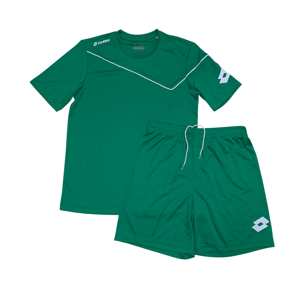 Lotto completo maglietta e pantaloncino da calcio-calcetto da adulto Sigma Q3521 verde - OnSide Football