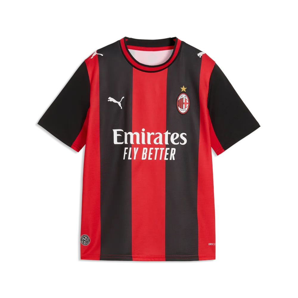 Puma Maglia Calcio AC Milan Home Jersey Replica Junior Rosso Nero - 784124-01 - OnSide Football