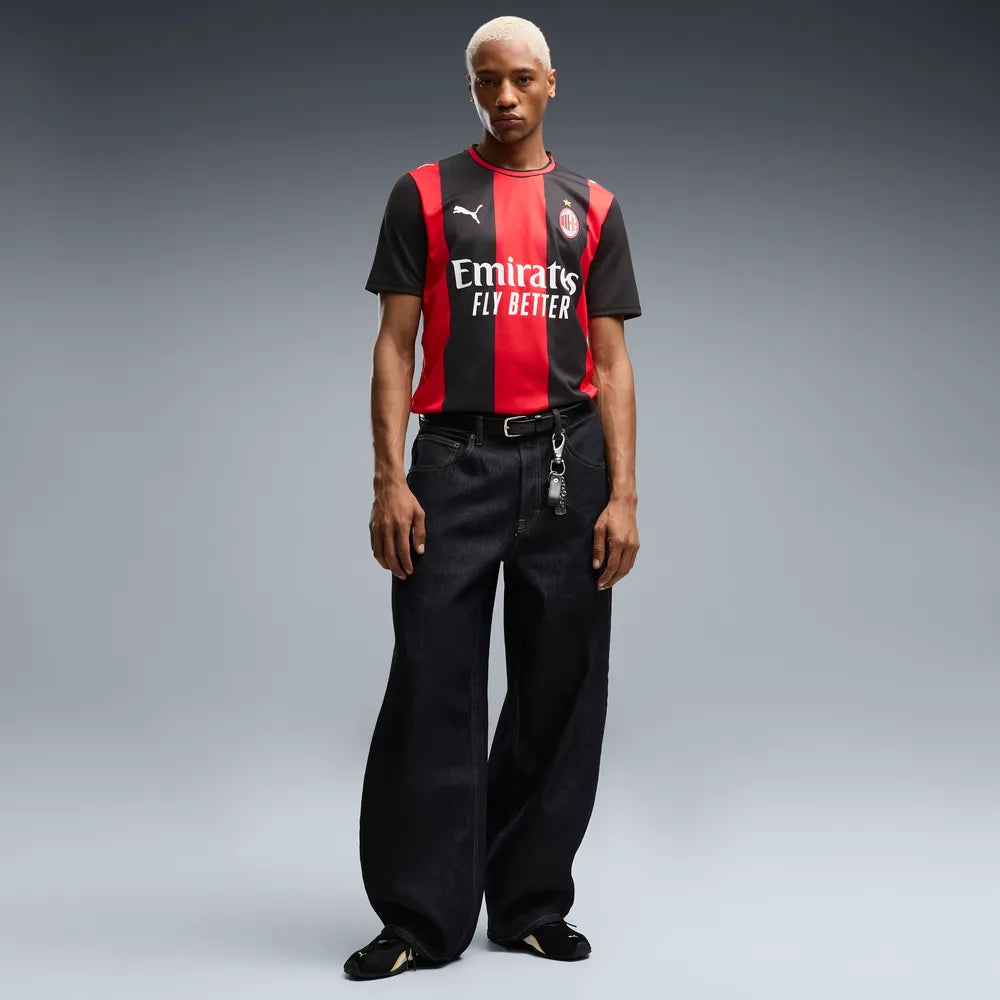 Puma Maglia Calcio AC Milan Home Jersey Replica Uomo Rosso Nero - 784121-01 - OnSide Football
