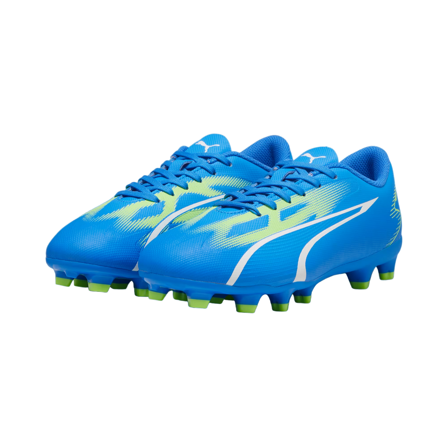 Puma scarpa da calcio da ragazzo Ultra Play FG/AG 107530-03 azzurro-bianco-verde - OnSide Football