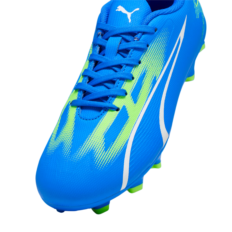 Puma scarpa da calcio da ragazzo Ultra Play FG/AG 107530-03 azzurro-bianco-verde - OnSide Football