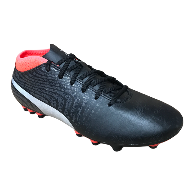 Puma scarpa da calcio da uomo One 18.4 AG 104553 01 nero argento rosso - OnSide Football
