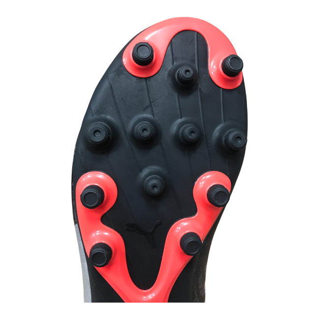 Puma scarpa da calcio da uomo One 18.4 AG 104553 01 nero argento rosso - OnSide Football