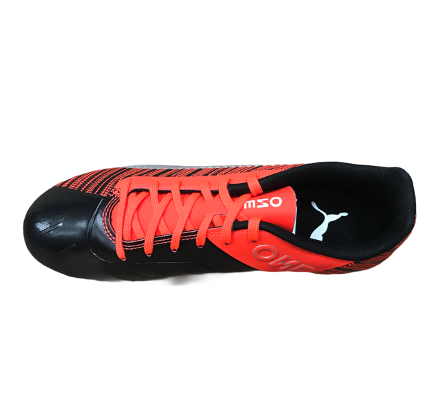 Puma scarpa da calcio da uomo One 5.4 FG/AG 105605 01 nero-rosso-argento - OnSide Football