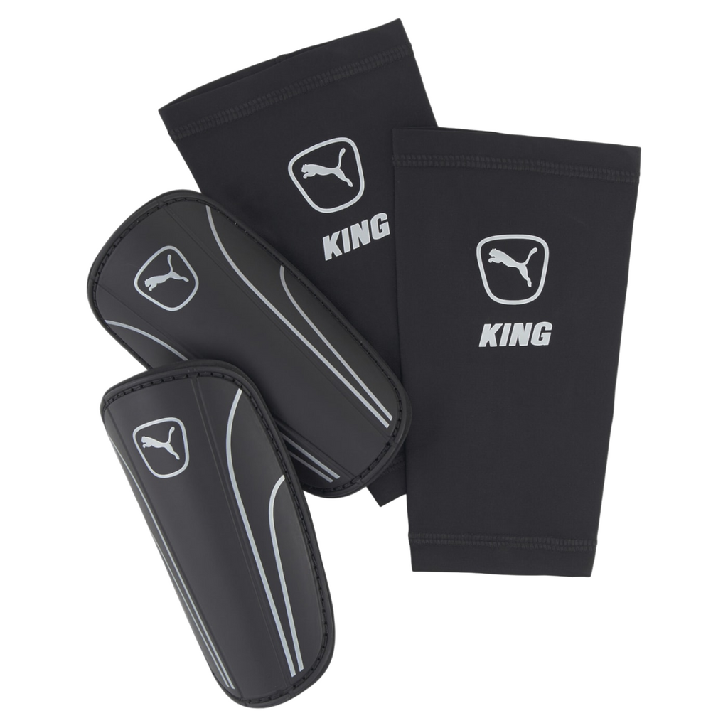 Puma parastinchi da calcio King 030851-02 nero-argento - OnSide Football
