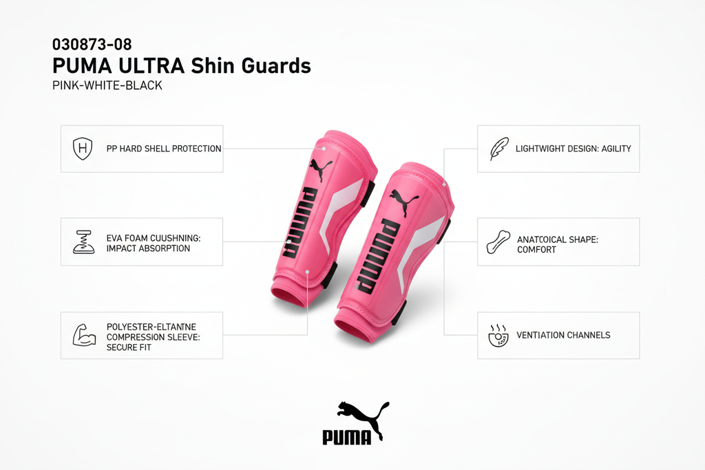Puma - Parastinchi Calcio Ultra Rosa Bianco Nero - 030873-08 - OnSide Football