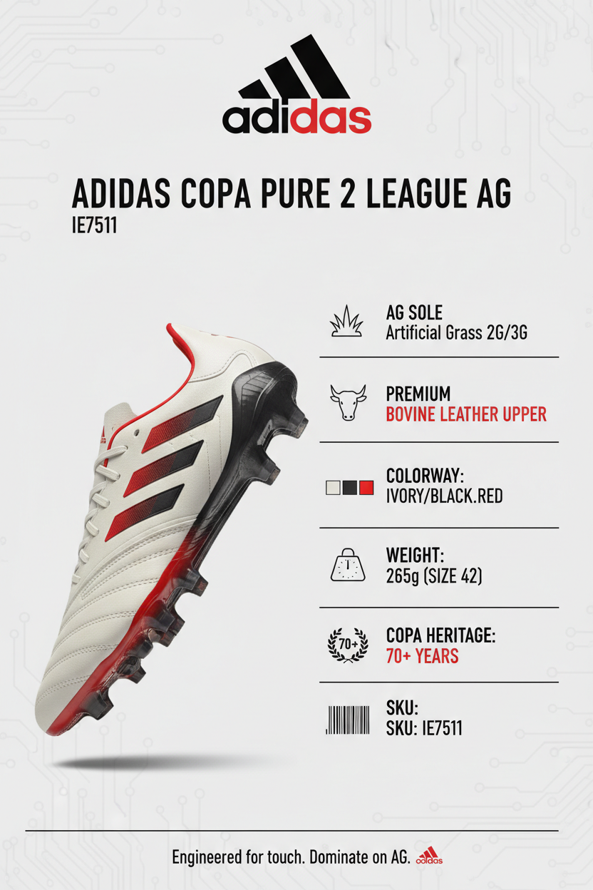 Adidas Copa Pure 2 League AG IE7511 Scarpe Calcio Erba Artificiale Avorio - OnSide Football