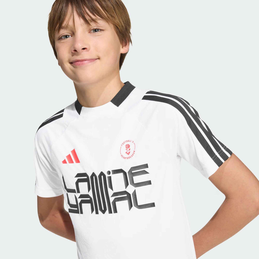 Adidas T-shirt Junior Allenamento Lamine Yamal KD6433 Bianca | Calcio PE26