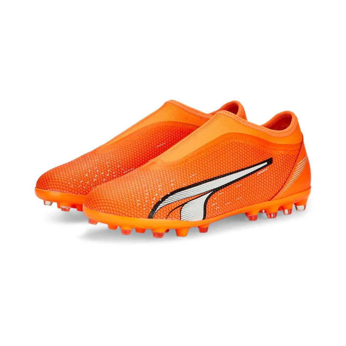 Puma scarpa da calcio da ragazzo Ultra Mach LL MG 107230 01 arancio-bianco-blu - OnSide Football