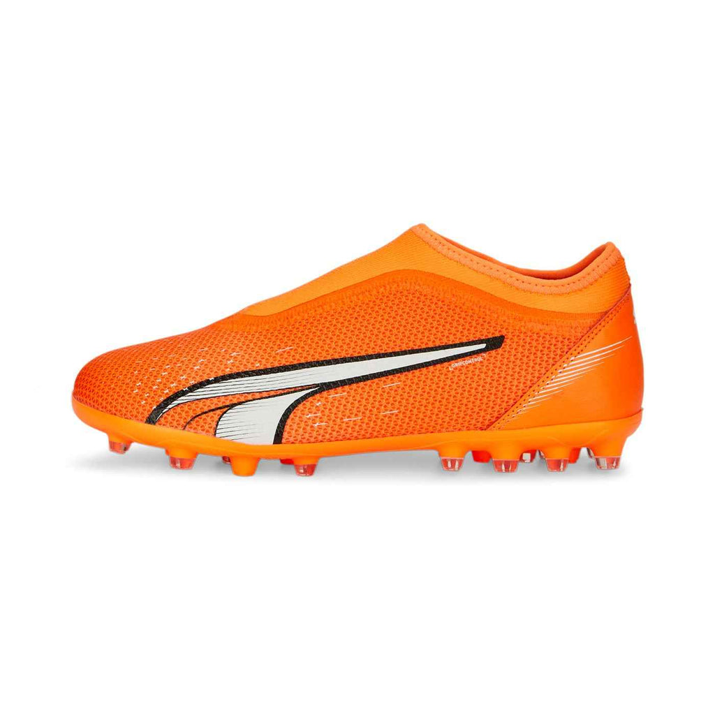 Puma scarpa da calcio da ragazzo Ultra Mach LL MG 107230 01 arancio-bianco-blu - OnSide Football