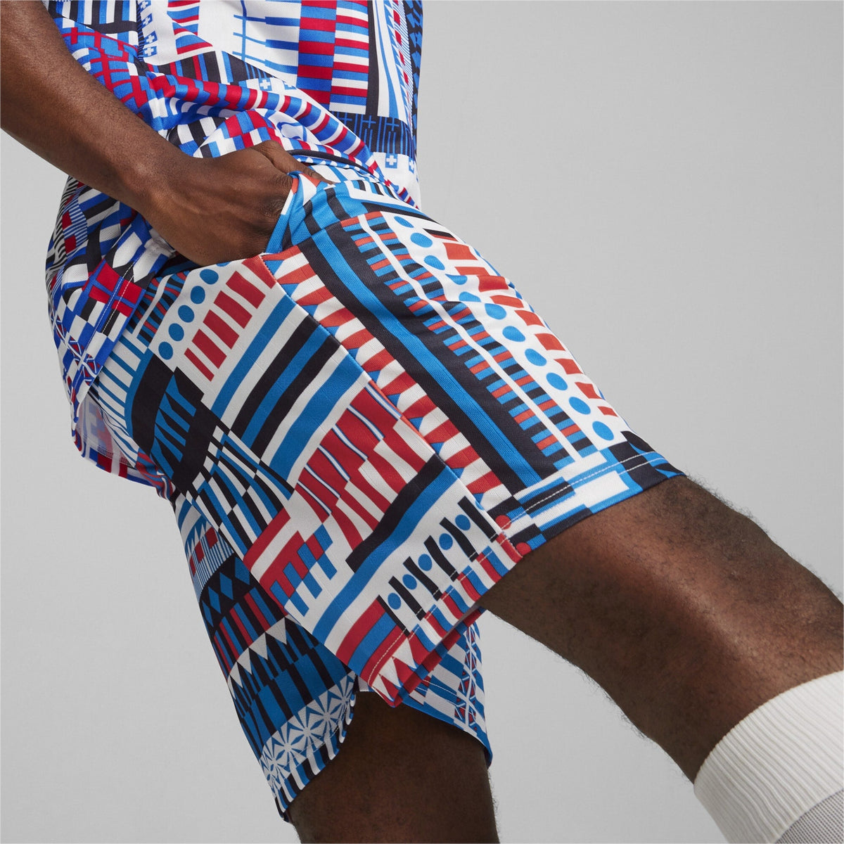 Shorts Pantaloncini Calcio Puma Fanwear Capsule Jersey Blu Red 2024 - OnSide Football