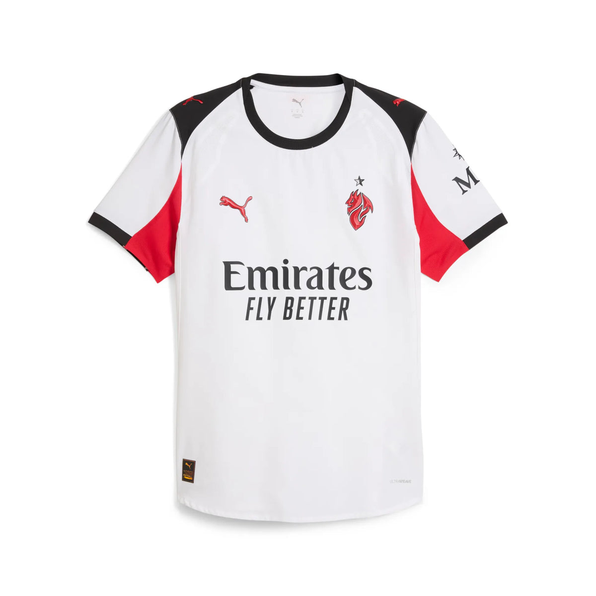 Maglia Gara Calcio Puma AC Milan Away AUTHENTIC ULTRAWEAVE Bianca 2025/2026 - OnSide Football