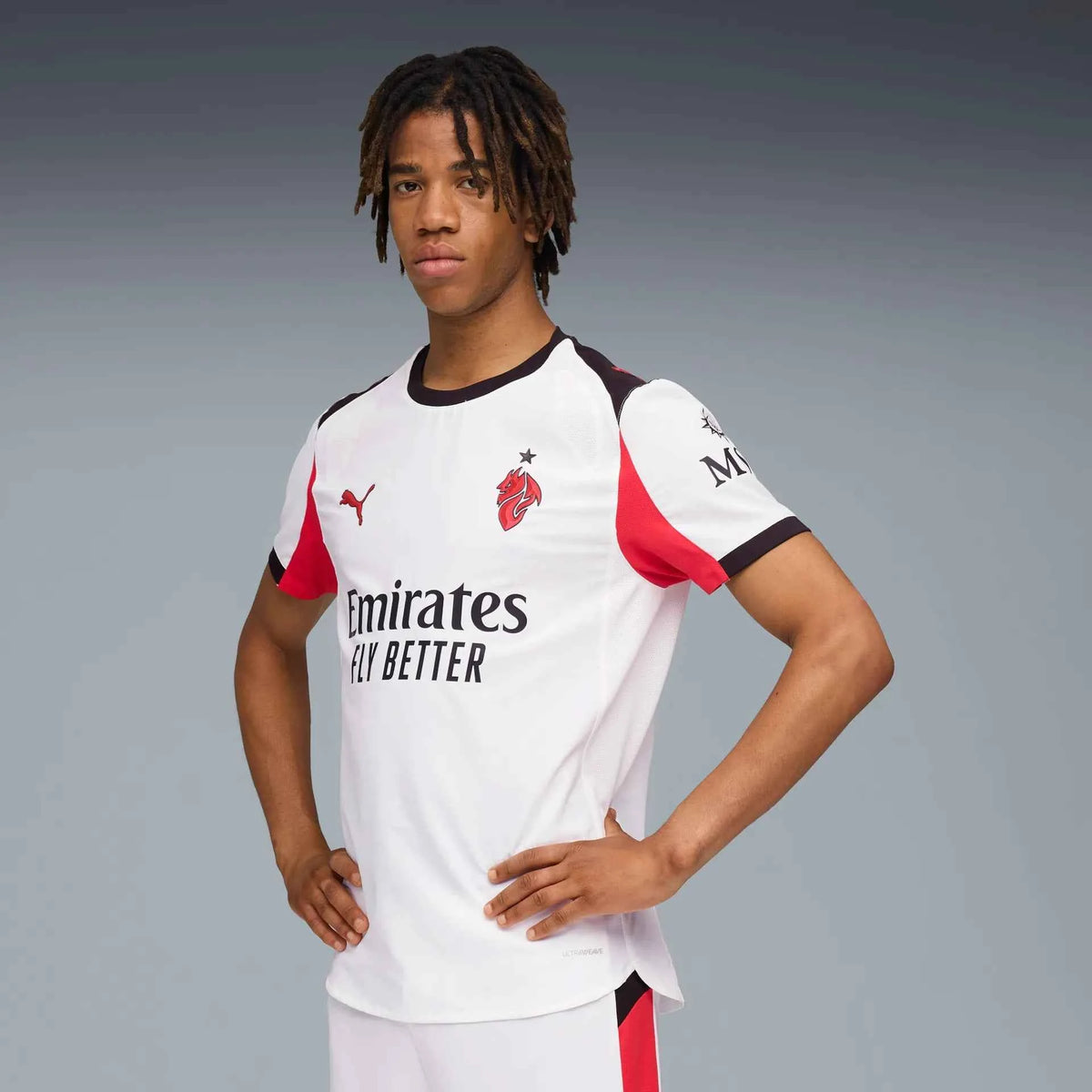 Maglia Gara Calcio Puma AC Milan Away AUTHENTIC ULTRAWEAVE Bianca 2025/2026 - OnSide Football