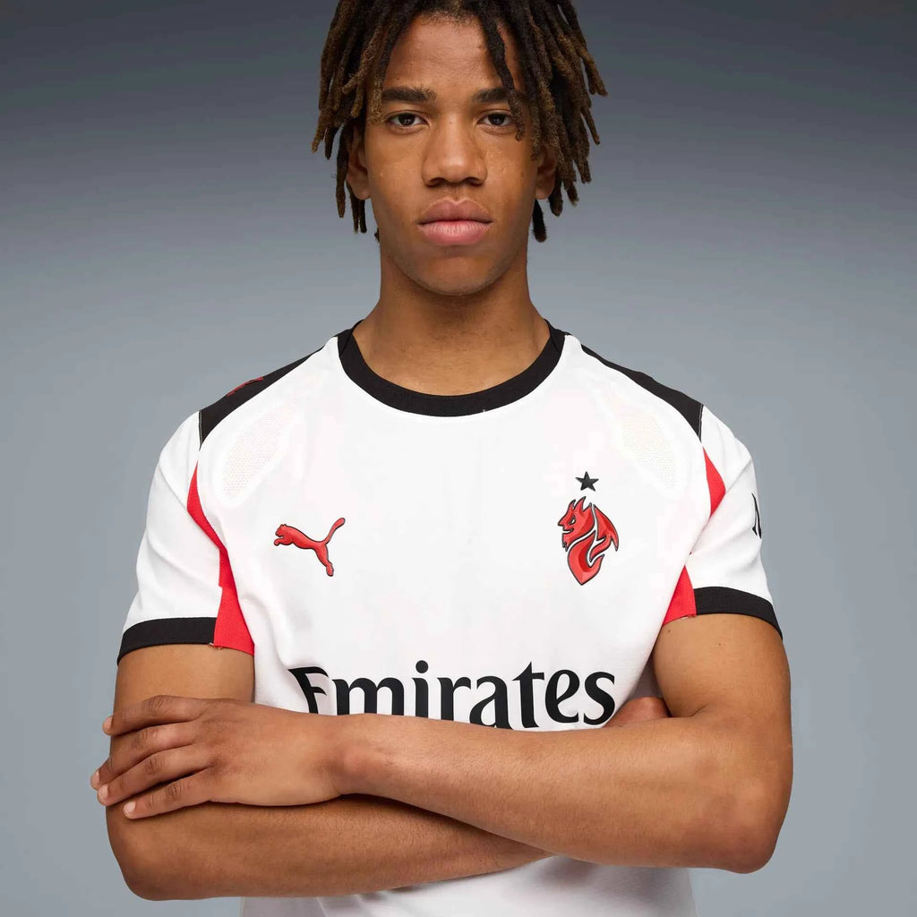 Maglia Gara Calcio Puma AC Milan Away AUTHENTIC ULTRAWEAVE Bianca 2025/2026 - OnSide Football