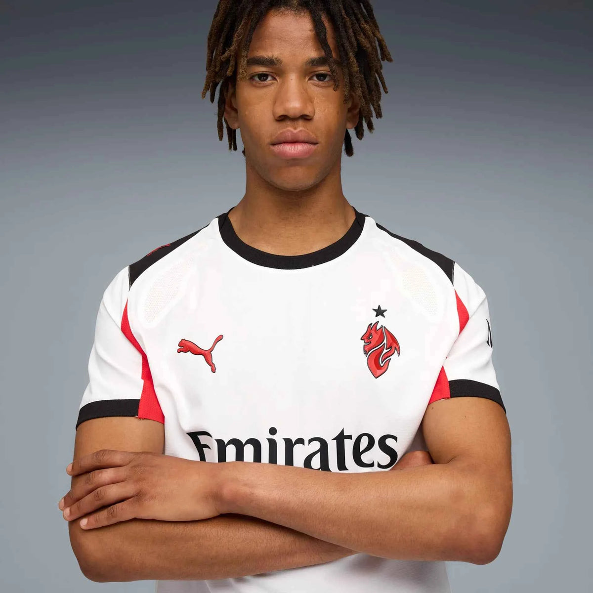 Maglia Gara Calcio Puma AC Milan Away AUTHENTIC ULTRAWEAVE Bianca 2025/2026 - OnSide Football