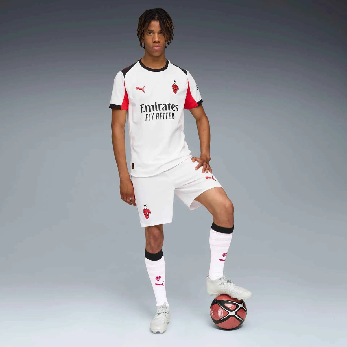 Maglia Gara Calcio Puma AC Milan Away AUTHENTIC ULTRAWEAVE Bianca 2025/2026 - OnSide Football