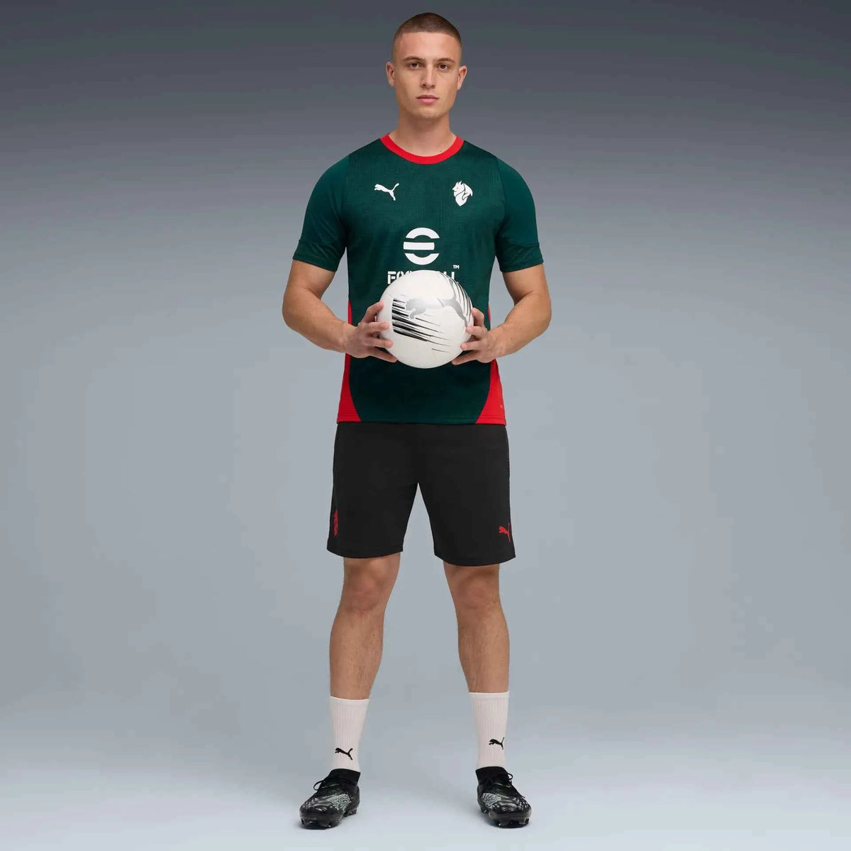Puma ACM Maglia Calcio Allenamento Milan Verde Training 2025/2026