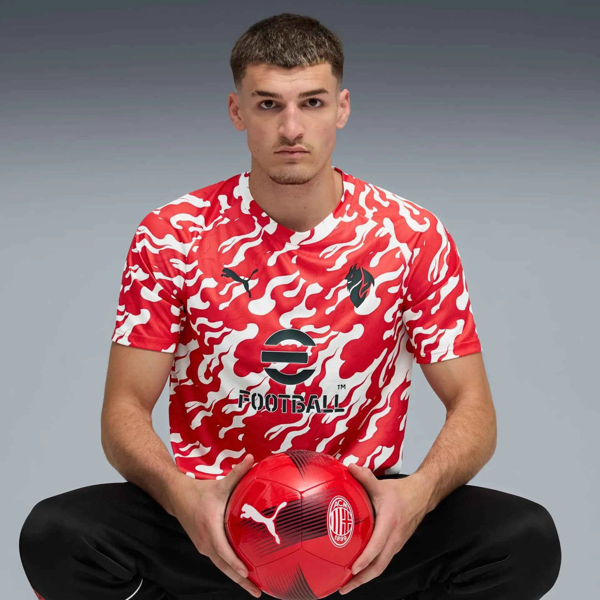 Puma Maglia Calcio Milan Warm Up Pre Match ACM 2025/2026 - OnSide Football
