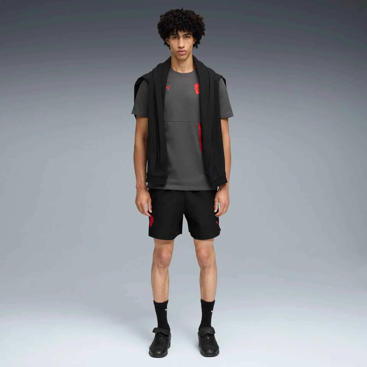 Puma Maglia Calcio Casual Pumatech Pocket Tee Milan Grigio ACM 2025/2026 - OnSide Football