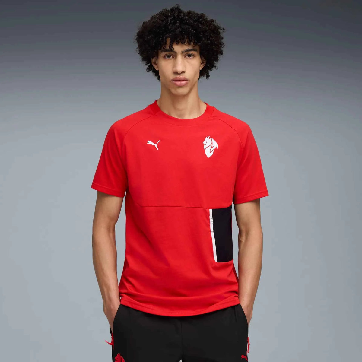 Puma Maglia Calcio Casual Pumatech Pocket Tee Milan Rossa ACM 2025/2026 - OnSide Football