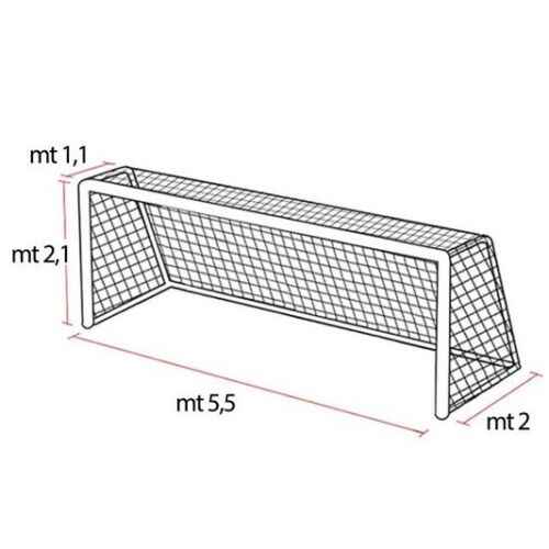 Hb Rete Per Porta Da Calcio/Calciotto Sport All'Aperto Allenamento 2,1X5,5X2 Mt